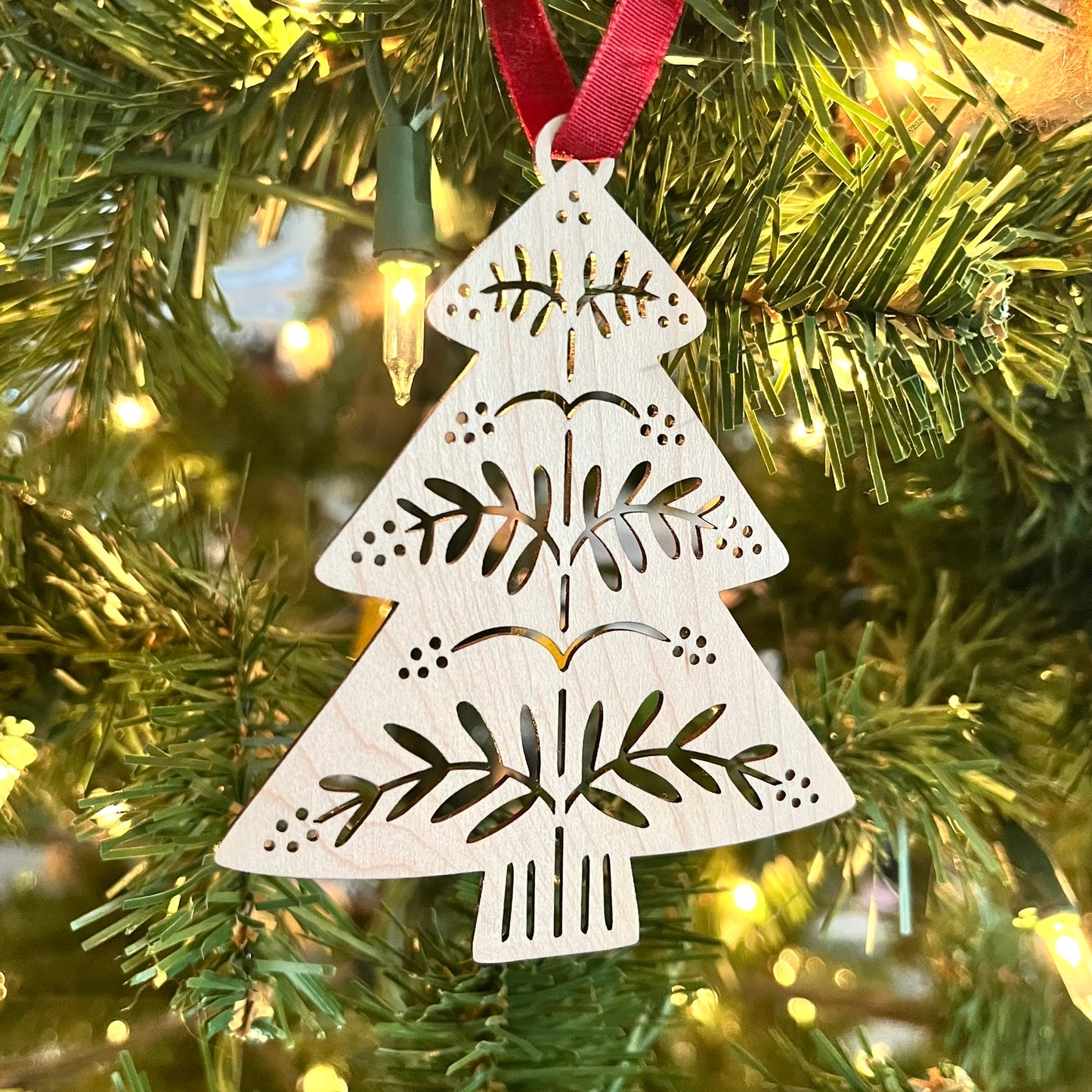 Wooden Christmas Tree Ornament