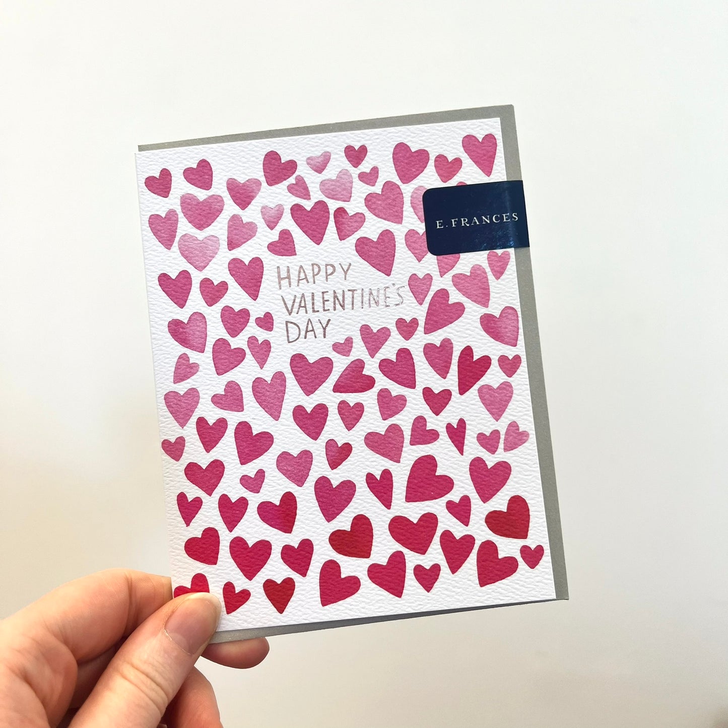 Pink and Red Hearts Valentines Card