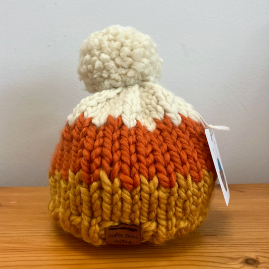 Handmade Knit Hat - Candy Corn