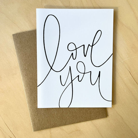 Card - Calligraphy Love You