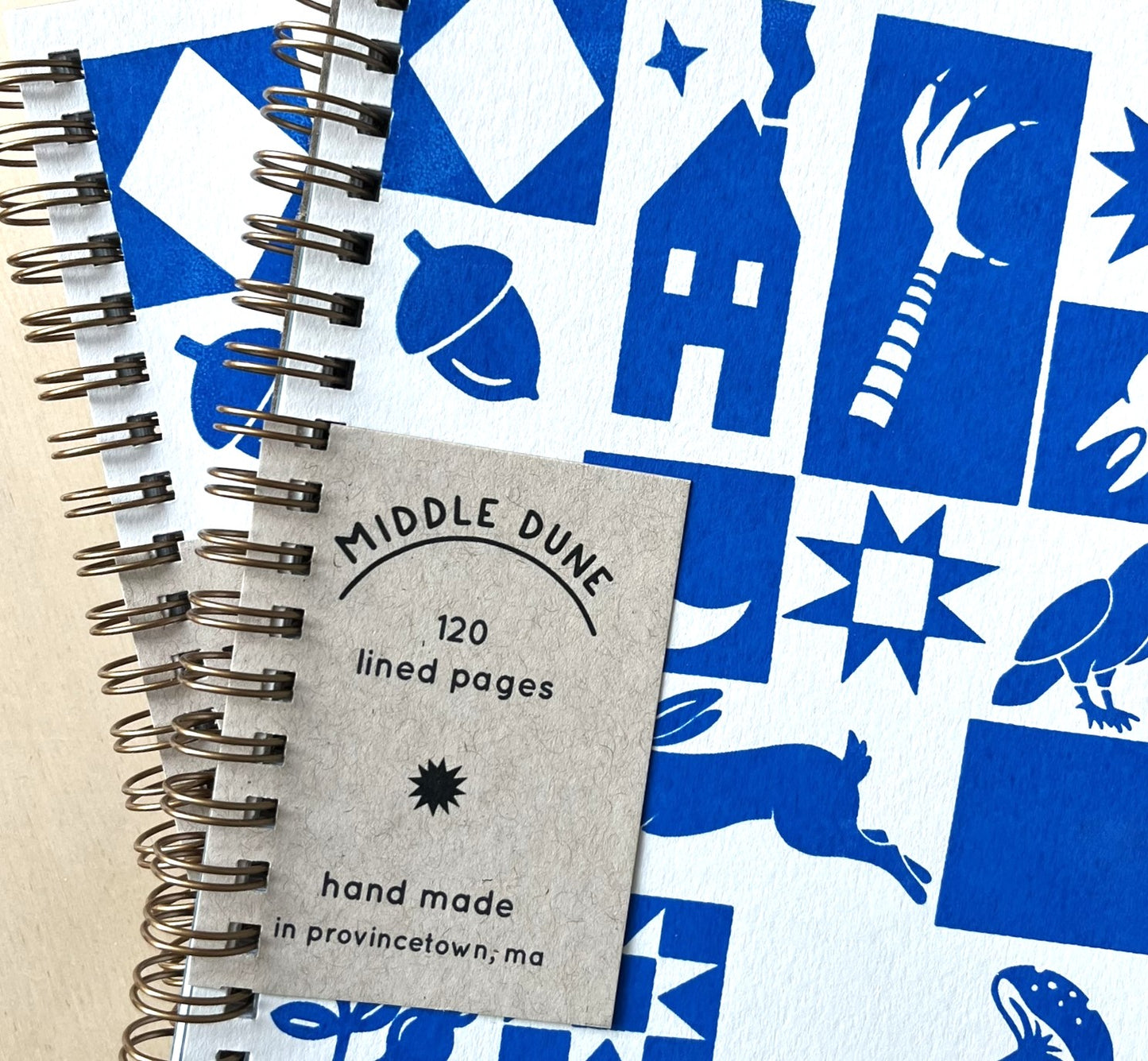 Spiral Notebook - Blue Quilt