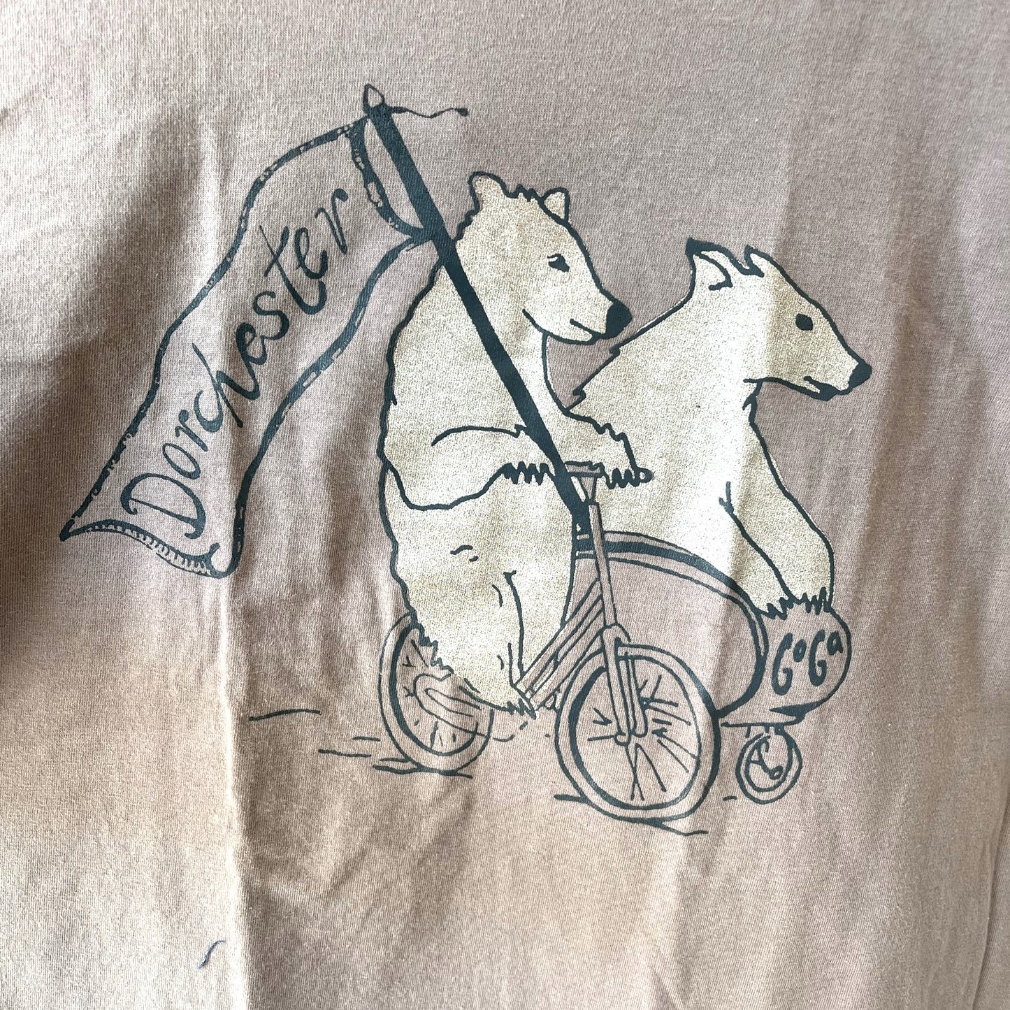 Bears on Bicycle with Dorchester Flag (Kids T-Shirt)