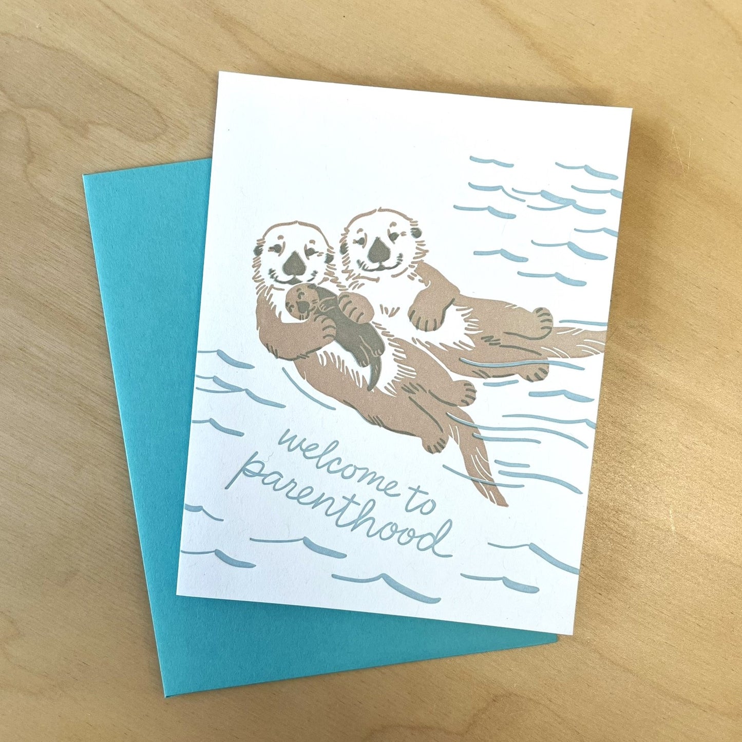 New Baby Card - Welcome to Parenthood (Otters)