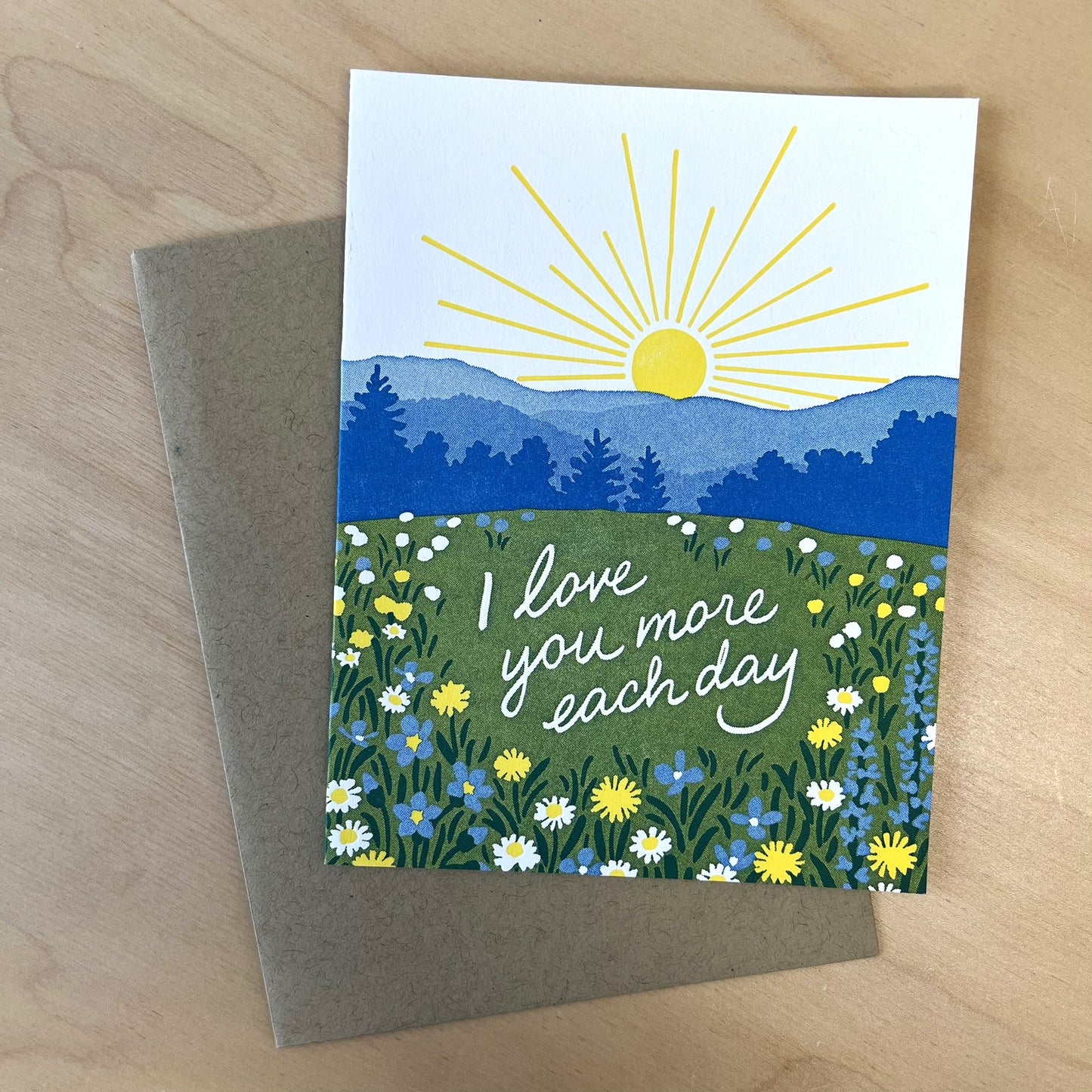 Card - Love You More Each Day Sunrise