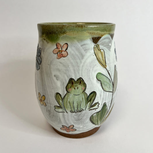 Handmade Mug with Painted Animals