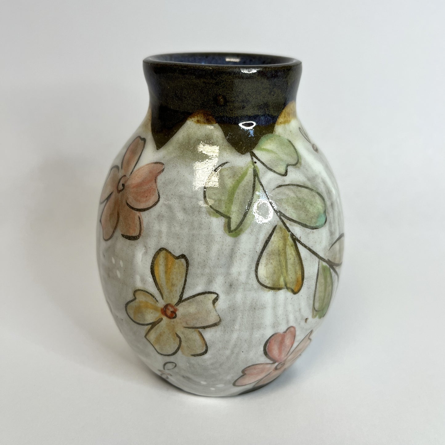 Bud Vase with Hand-Painted Animals