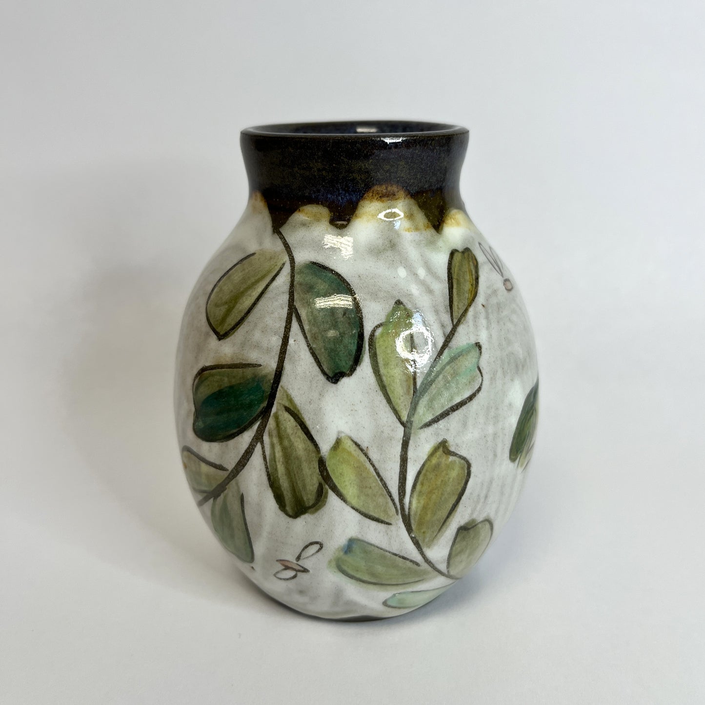 Bud Vase with Hand-Painted Animals