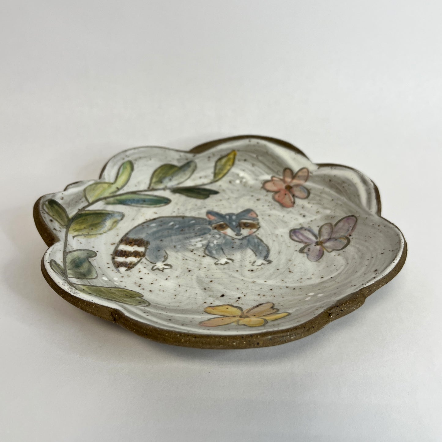 Snack Plate with Hand-painted Animals