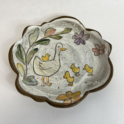 Snack Plate with Hand-painted Animals