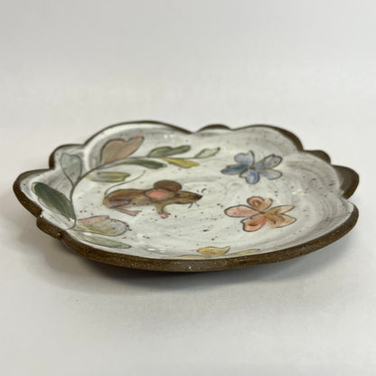 Snack Plate with Hand-painted Animals
