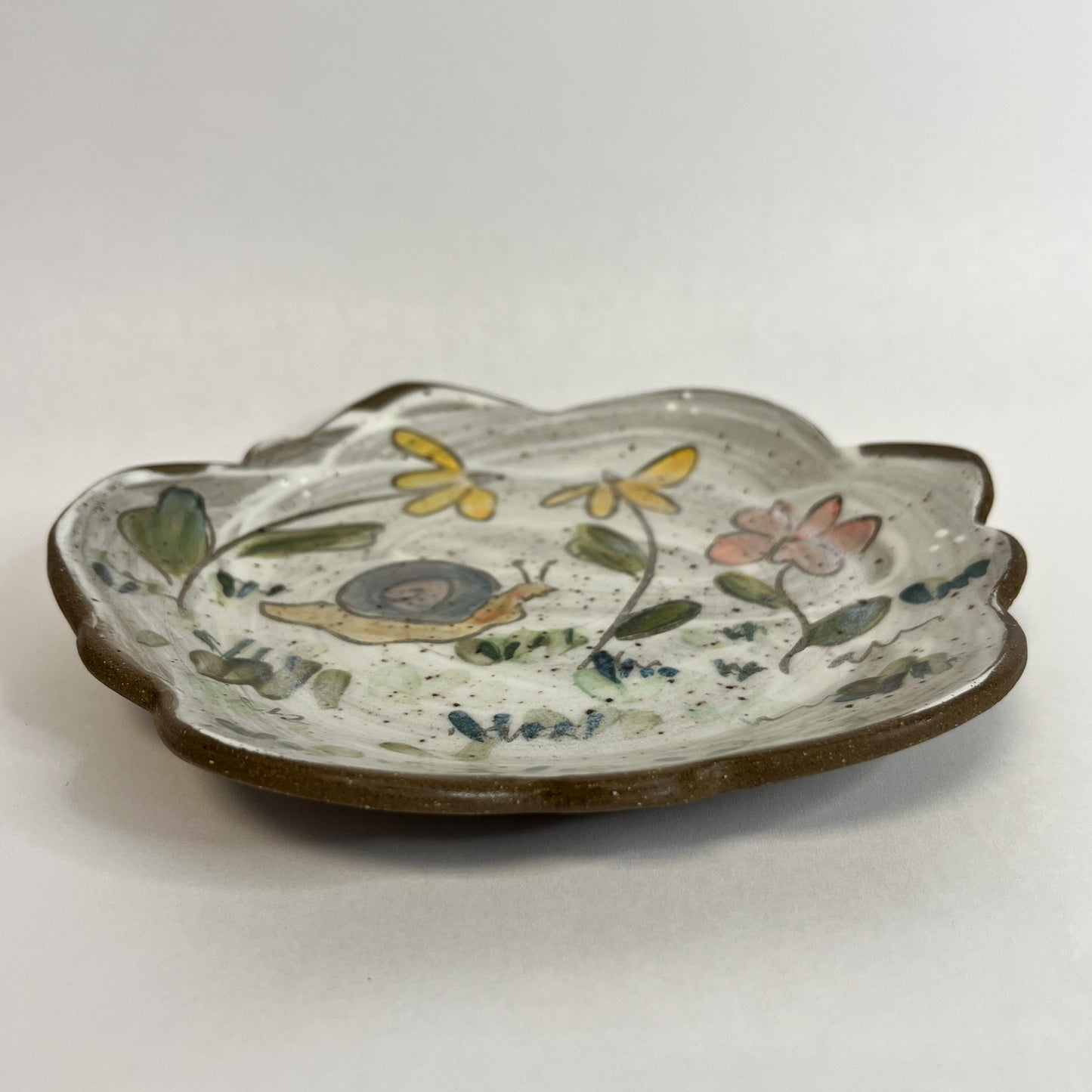 Snack Plate with Hand-painted Animals