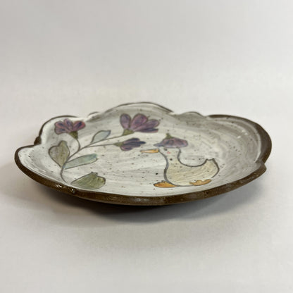 Snack Plate with Hand-painted Animals