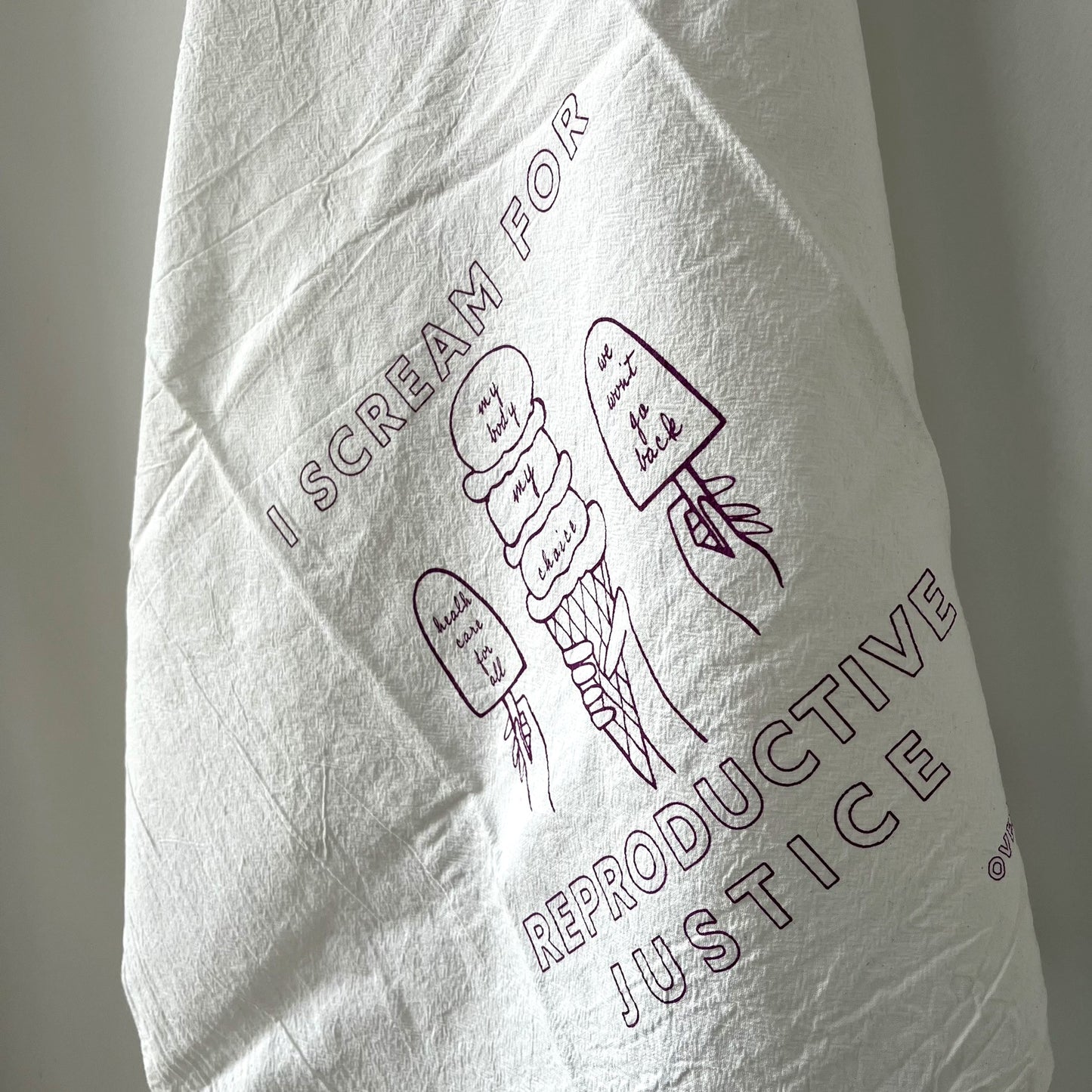 Tea Towel - I Scream for Reproductive Justice