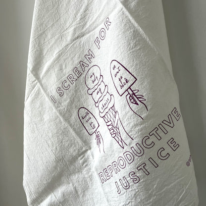 I Scream for Reproductive Justice Tea Towel