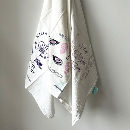 Shuck the Patriarchy Tea Towel