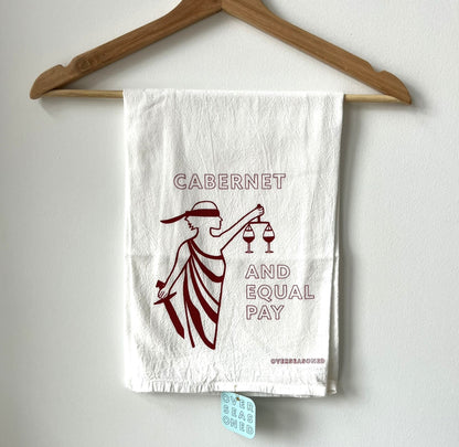 Cabernet and Equal Pay Tea Towel