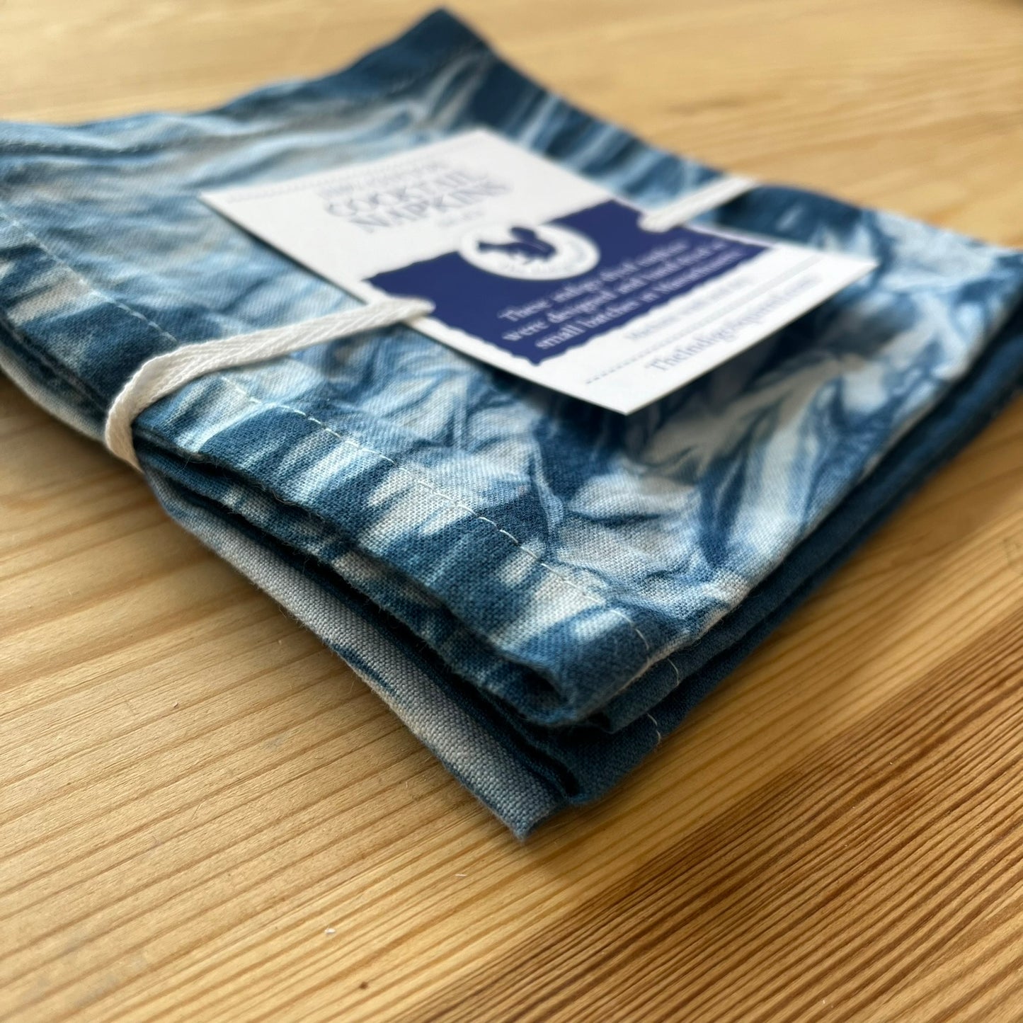 Indigo Dyed Cocktail Napkins