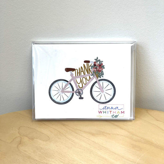 Bike Flowers Thank You Cards (Set of 6)