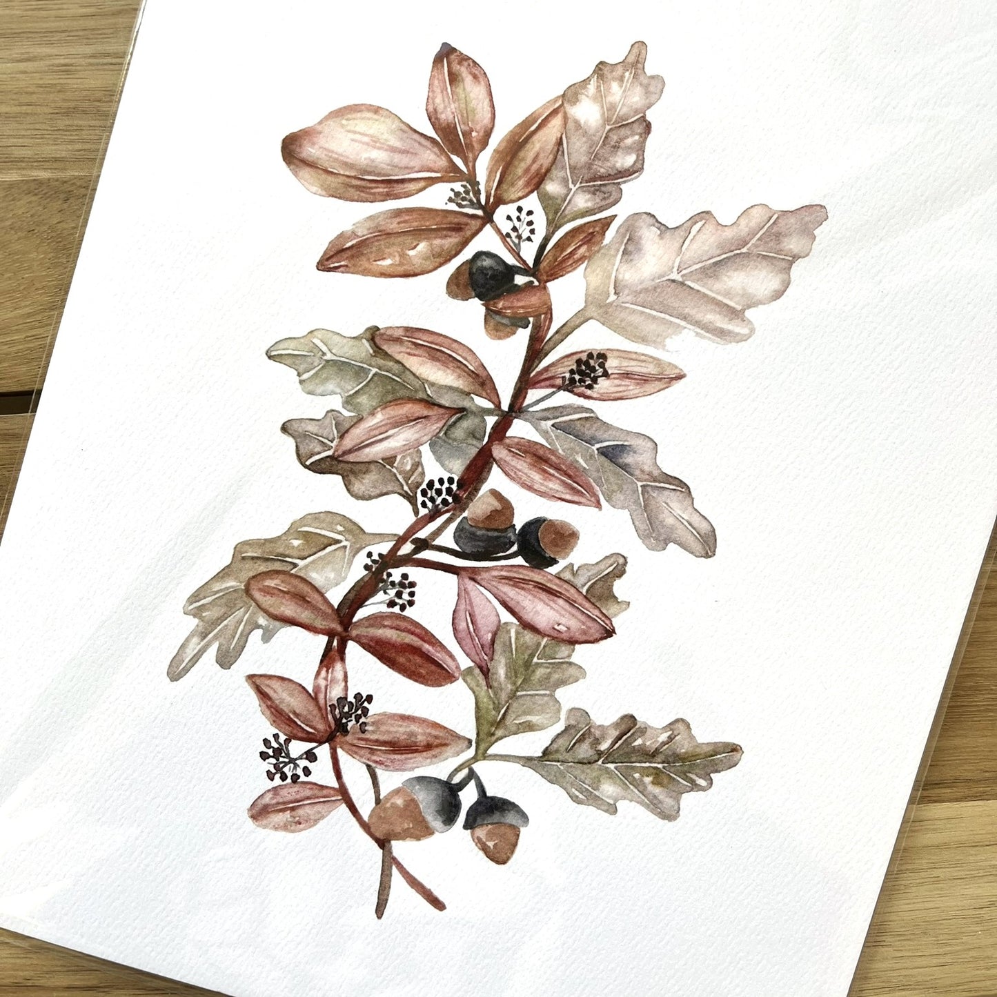 Art Print - Fall Leaves Branch by Margareta Csiszar