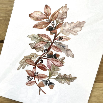 Fall Leaves Branch Art Print