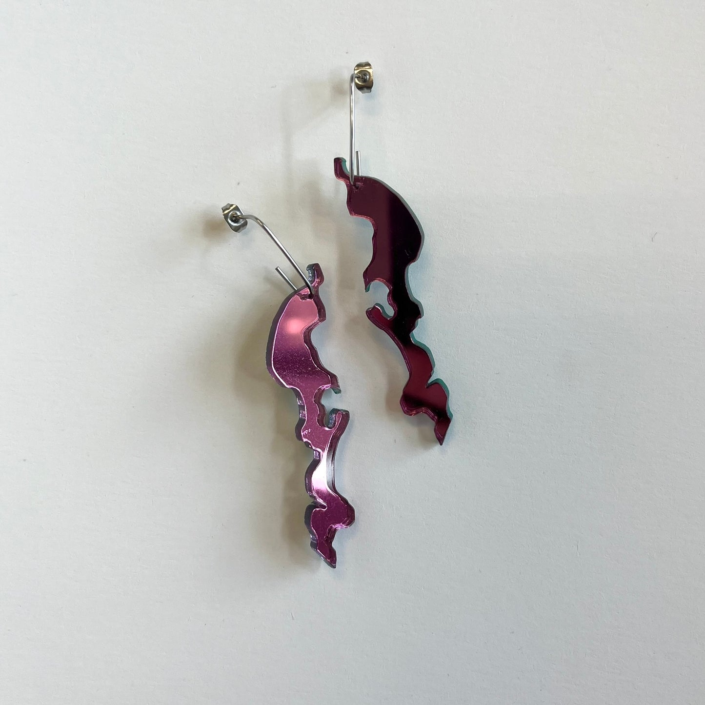 Purple Plexiglass Earrings