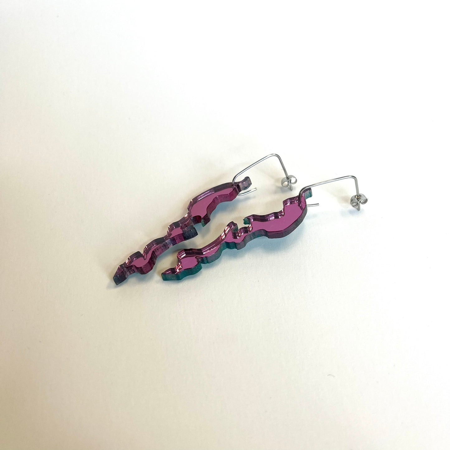 Purple Plexiglass Earrings