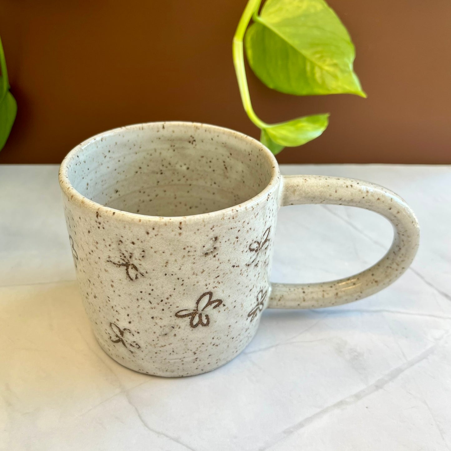 Mug with Speckled Flowers
