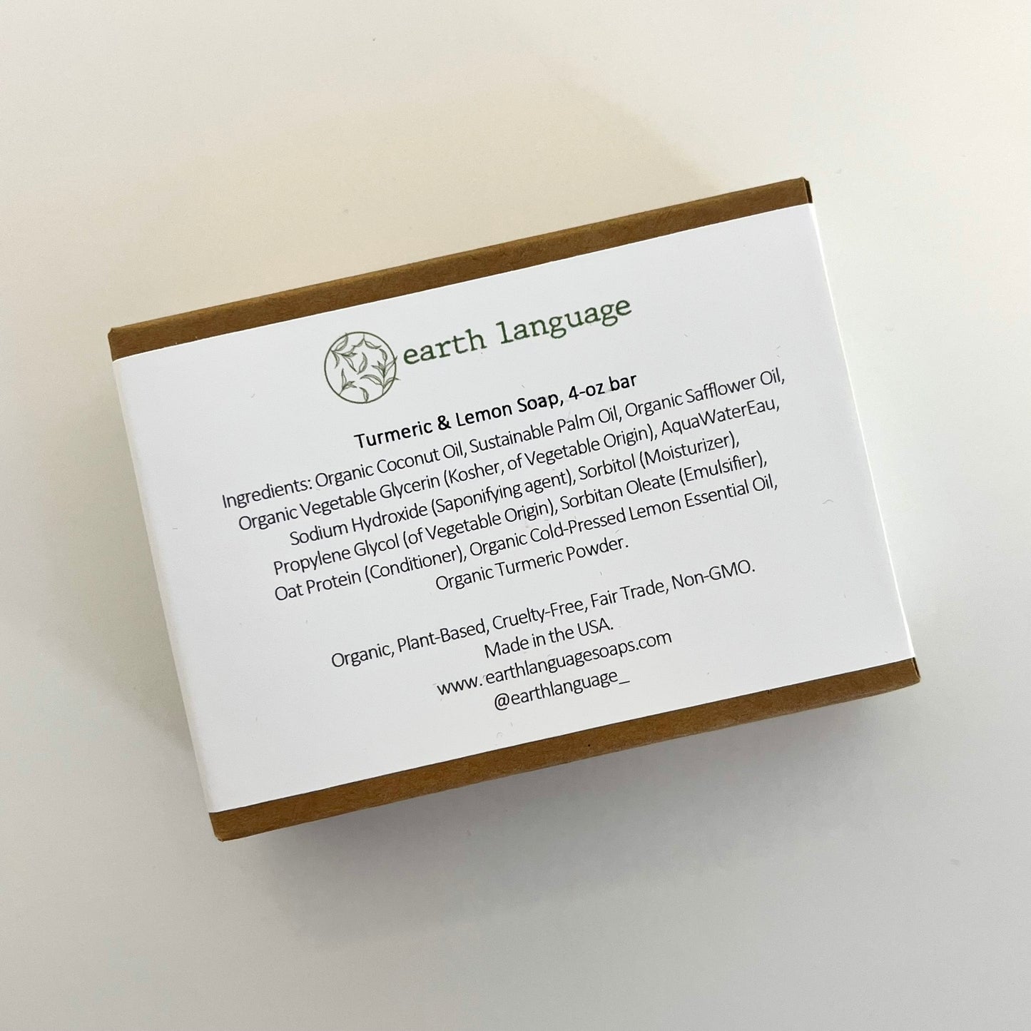 Earth Language Soap - Turmeric and Lemon