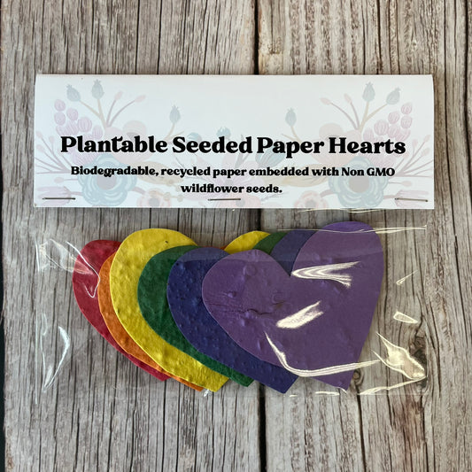 Rainbow Hearts Seed Paper