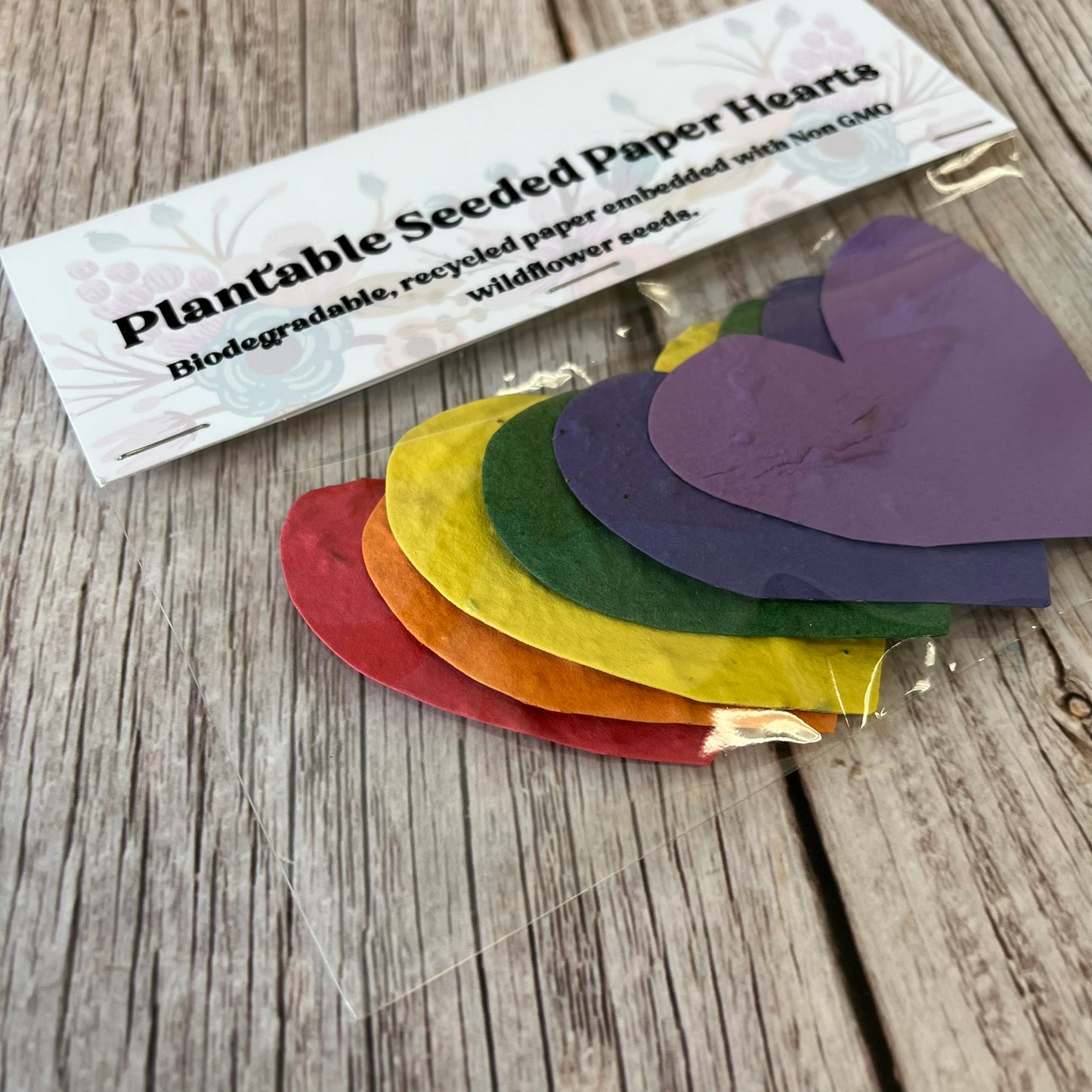 Rainbow Hearts Seed Paper