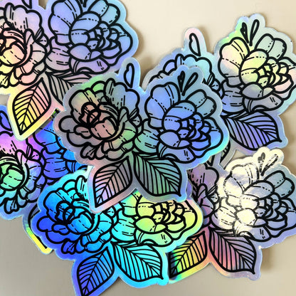 Holographic Flowers Sticker