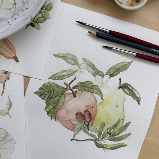 Sept 30 - Watercolor Workshop: Orchard Botanicals