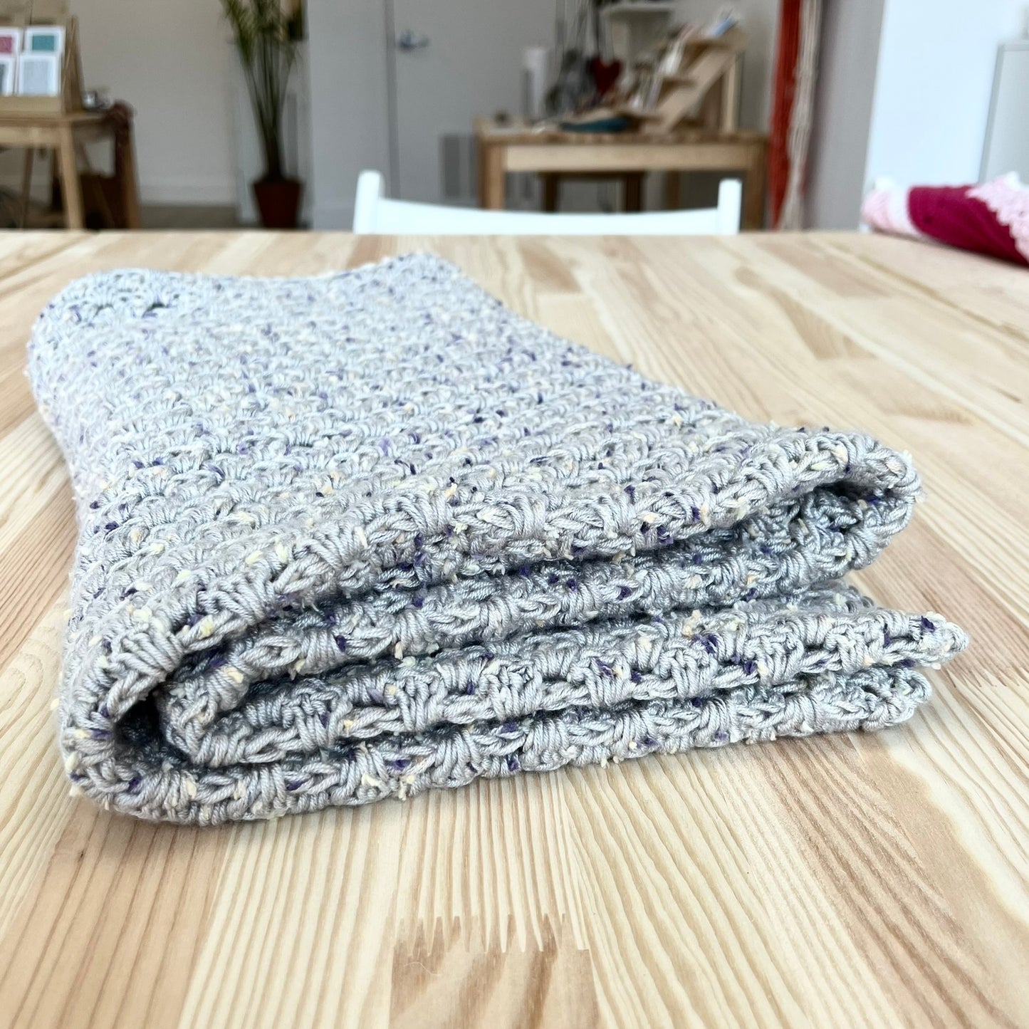Handmade Baby Blanket - Blue/Gray