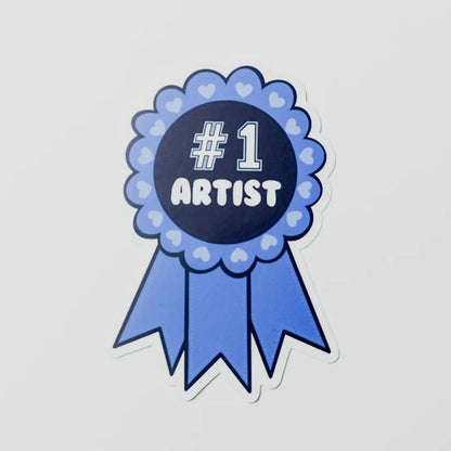 #1 Artist Blue Ribbon Sticker