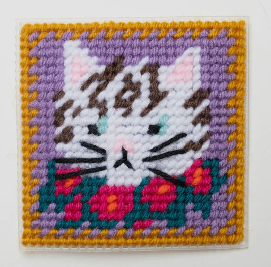 Needlepoint Kit - White Cat