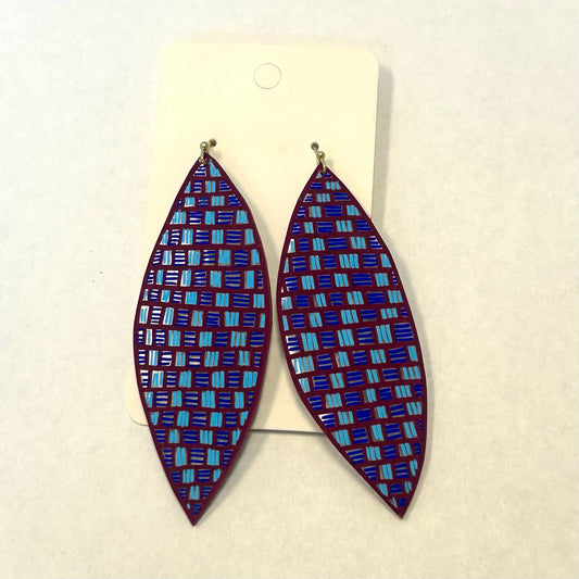 Purple and Blue Tantara Earrings