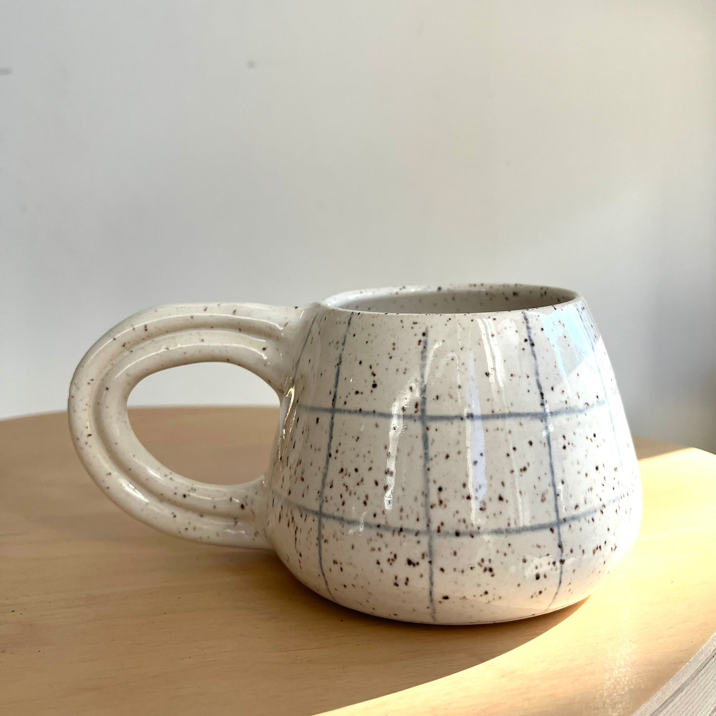 White Grid Mug