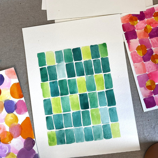 Aug 9 - Geometric Watercolor Painting