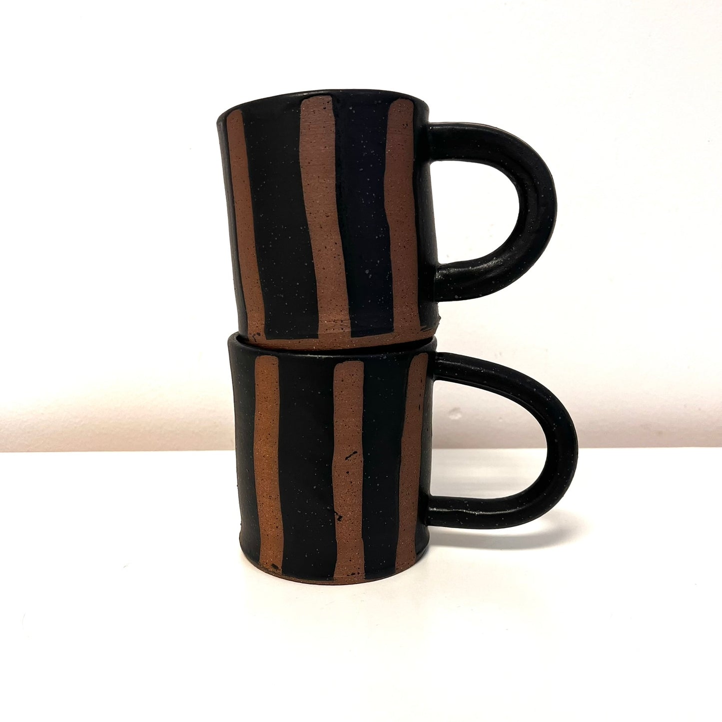 Mug with Matte Black Stripes