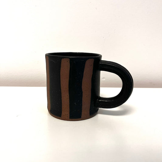 Mug with Matte Black Stripes