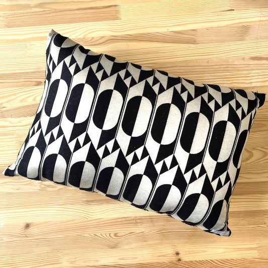 Handmade Black and White Pillow