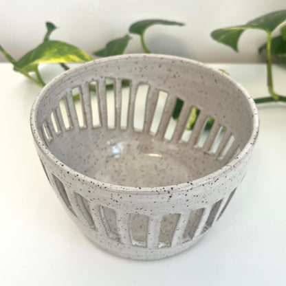 Ceramic Basket - Stripe Pattern