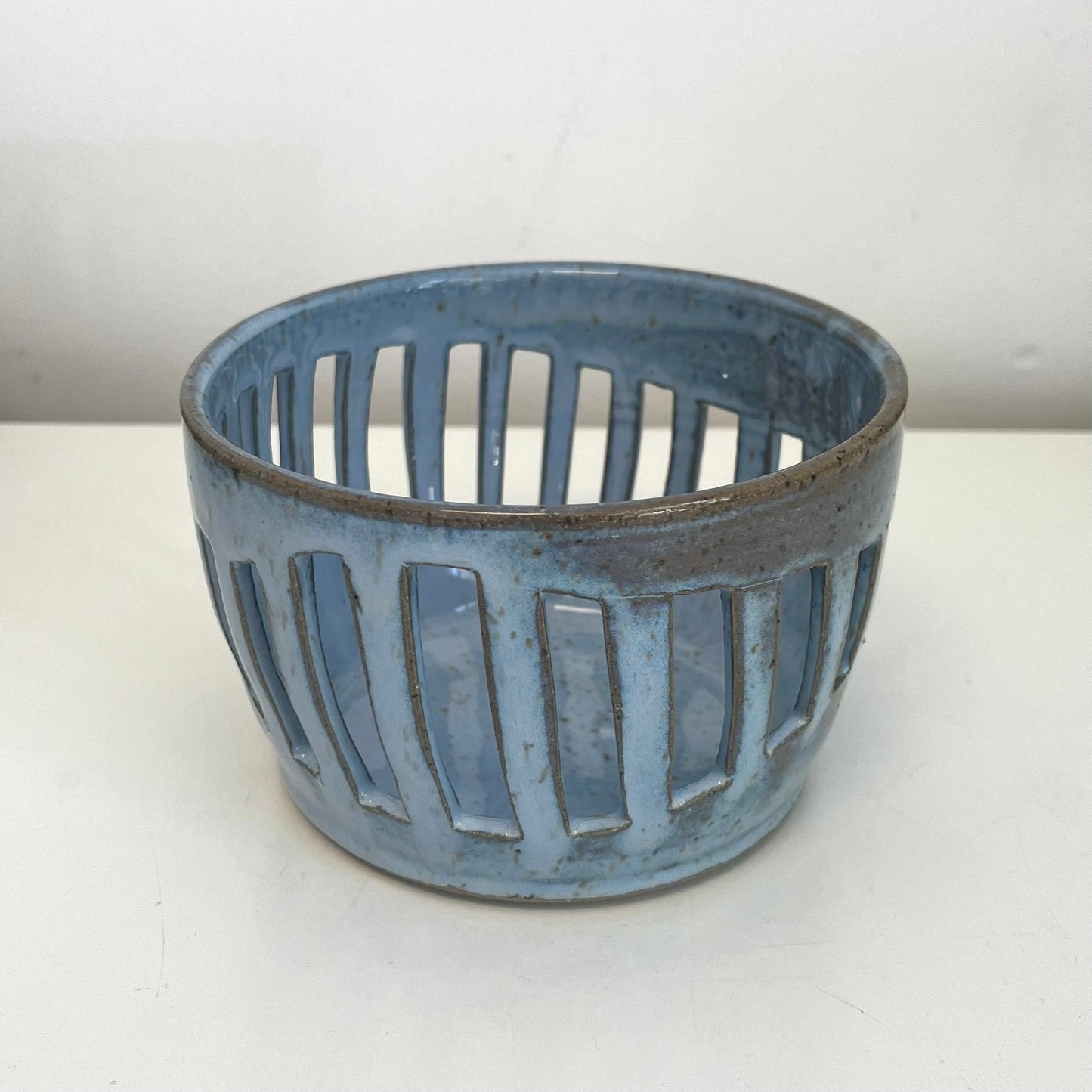 Ceramic Basket - Stripe Pattern