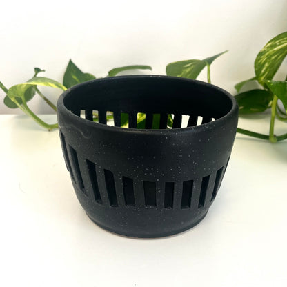 Ceramic Basket - Stripe Pattern