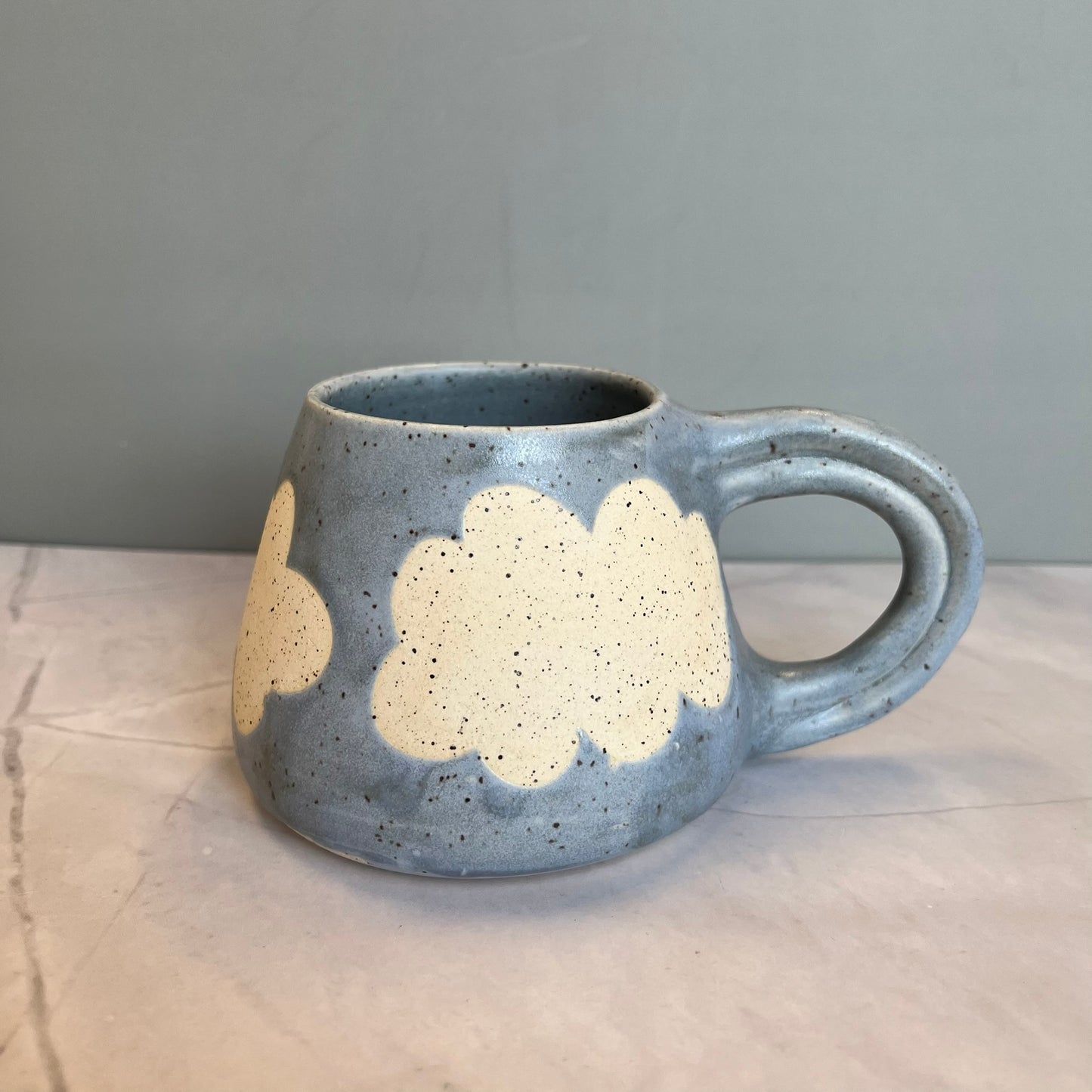 Blue Mug with Clouds