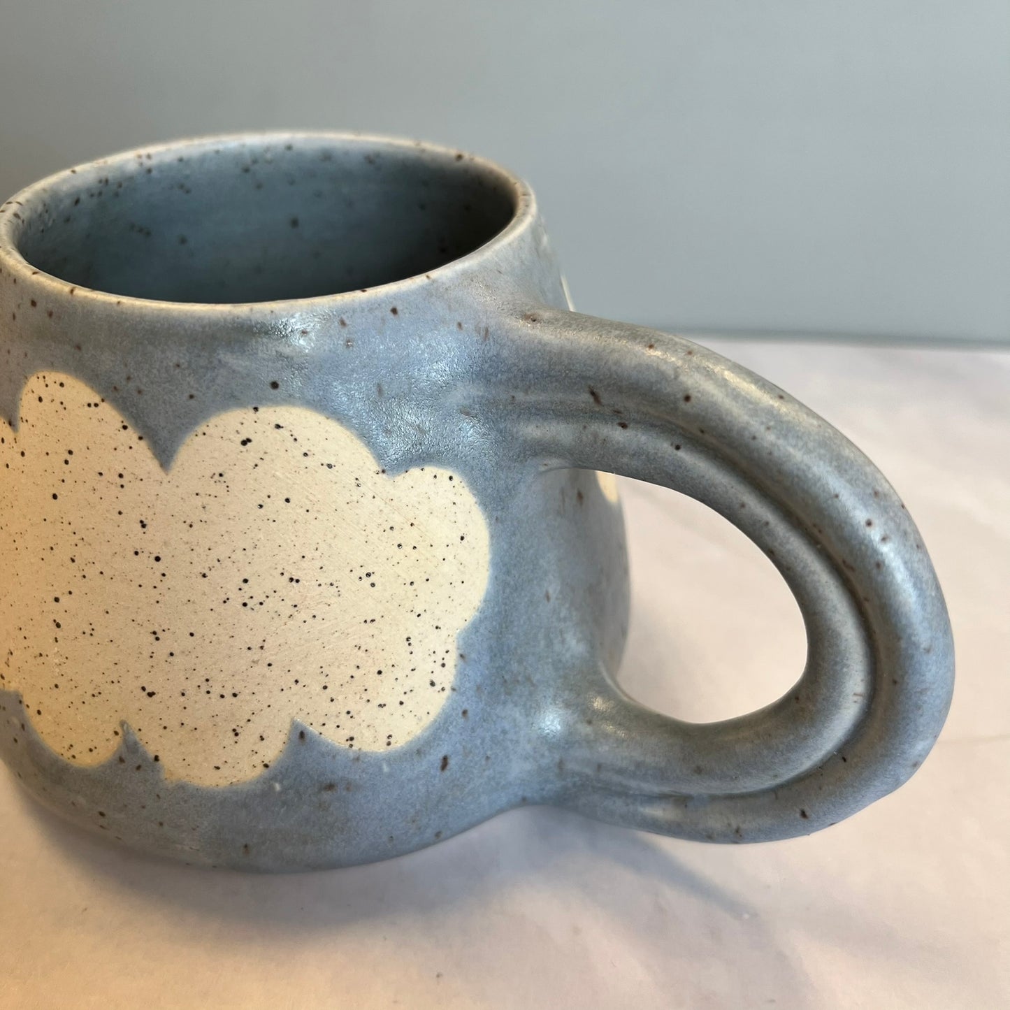 Blue Mug with Clouds