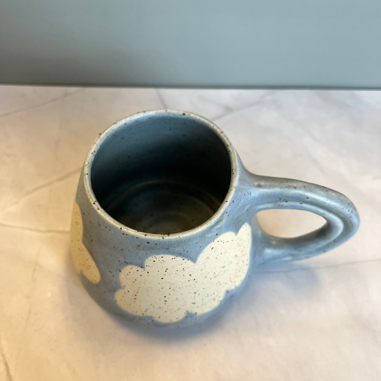 Blue Mug with Clouds