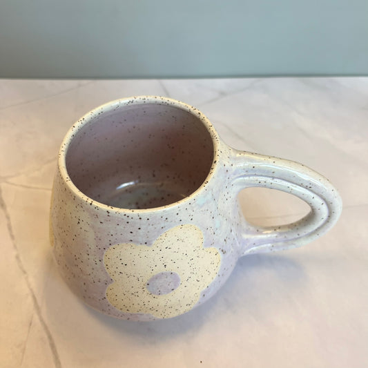 Lavender Mug with Flowers