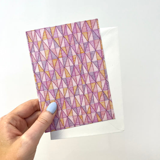 Pink Diamonds Greeting Card