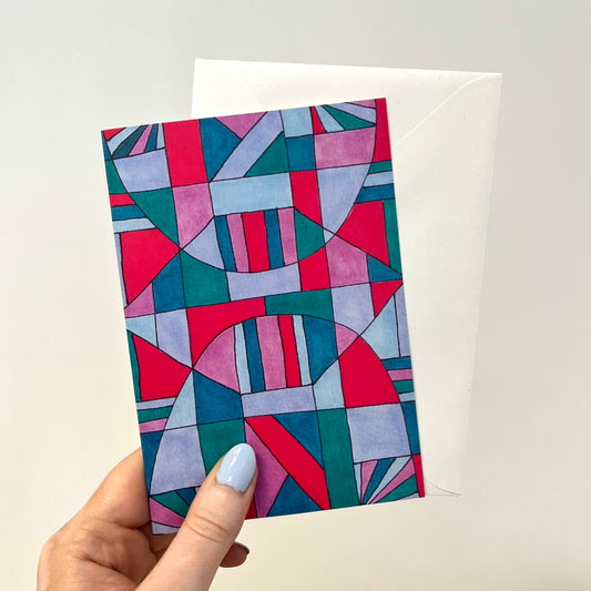 Red and Green Arches Greeting Card